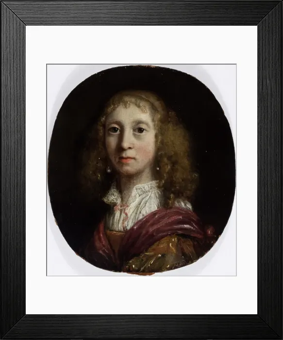 Framed Print : Portrait of a young woman, c1680s. Creator: Jan van Mieris Framed Print : Portrait of a young woman, c1680s. Creator: Jan van Mieris