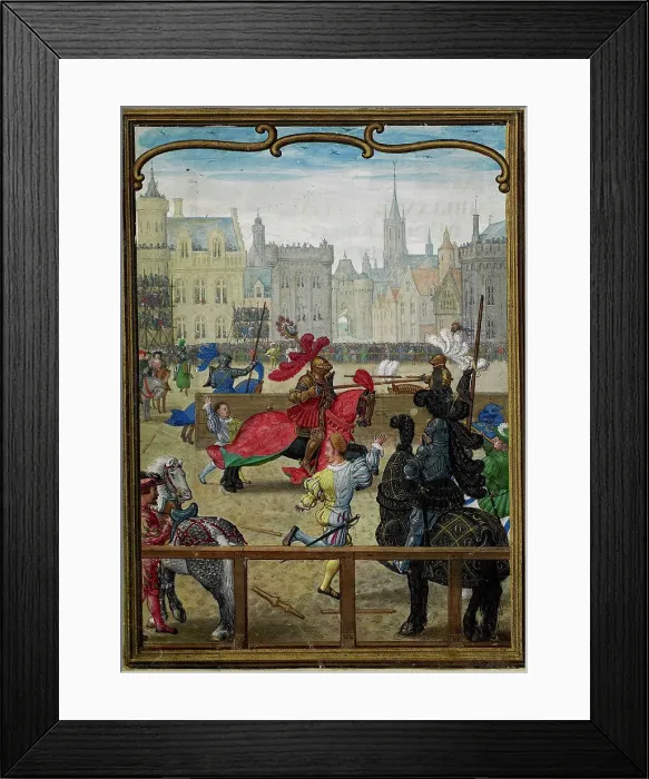 Framed Print : The Hours of Hennessy (Hours of Notre-Dame). Labors of the Months: June, c1530. Creator: Bening, Simon, (Workshop) (ca 1483-1561) Framed Print : The Hours of Hennessy (Hours of Notre-Dame). Labors of the Months: June, c1530. Creator: Bening, Simon, (Workshop) (ca 1483-1561)
