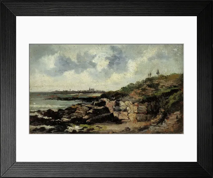 Framed Print : Shore Landscape, Le Havre, c1850-1890. Creator: Eugene Louis Boudin Framed Print : Shore Landscape, Le Havre, c1850-1890. Creator: Eugene Louis Boudin
