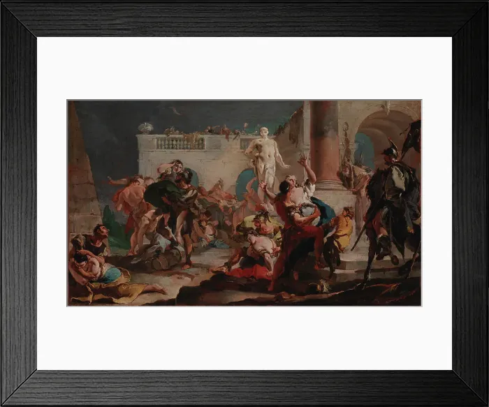 Framed Print : The Rape of the Sabine Women, 1718-1719. Creator: Giovanni Battista Tiepolo Framed Print : The Rape of the Sabine Women, 1718-1719. Creator: Giovanni Battista Tiepolo