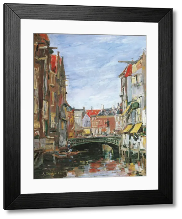Framed Print : La Place Ary Scheffer, Dordrecht, 1884. Creator: Boudin, Eugène-Louis (1824-1898) Framed Print : La Place Ary Scheffer, Dordrecht, 1884. Creator: Boudin, Eugène-Louis (1824-1898)