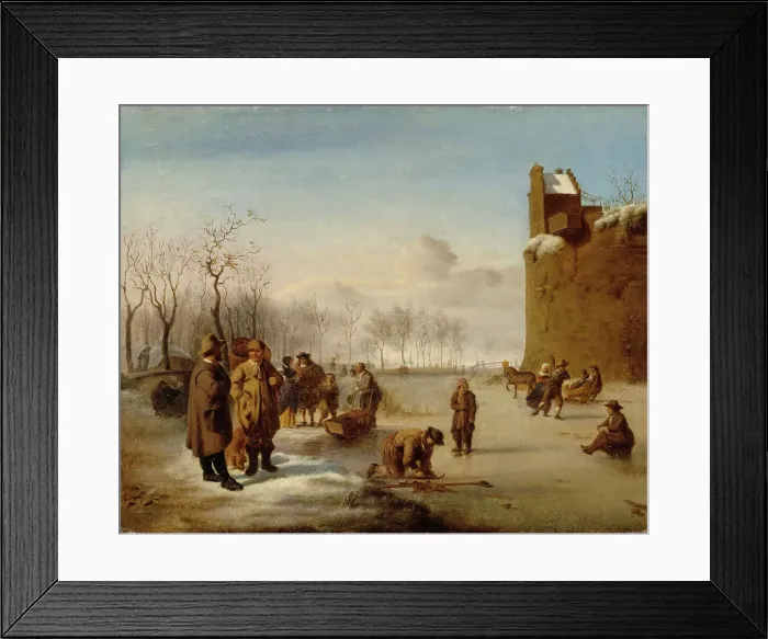 Framed Print : Skaters, c1863-1864. Creator: Ida Silfverberg Framed Print : Skaters, c1863-1864. Creator: Ida Silfverberg