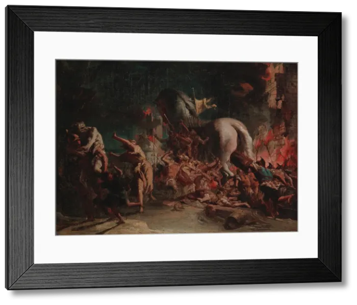 Framed Print : The Greeks Sacking Troy, 1773-1775. Creator: Giovanni Domenico Tiepolo Framed Print : The Greeks Sacking Troy, 1773-1775. Creator: Giovanni Domenico Tiepolo