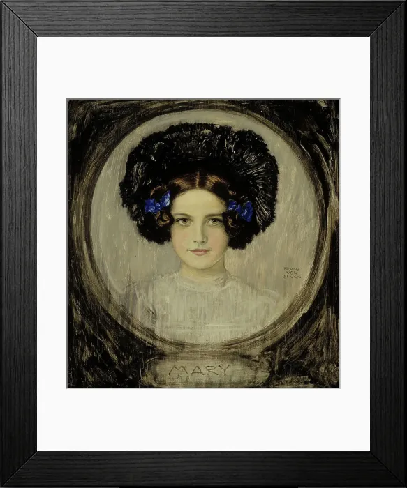 Framed Print : Portrait of the Artist's Daughter Mary, 1906. Creator: Franz von Stuck Framed Print : Portrait of the Artist's Daughter Mary, 1906. Creator: Franz von Stuck