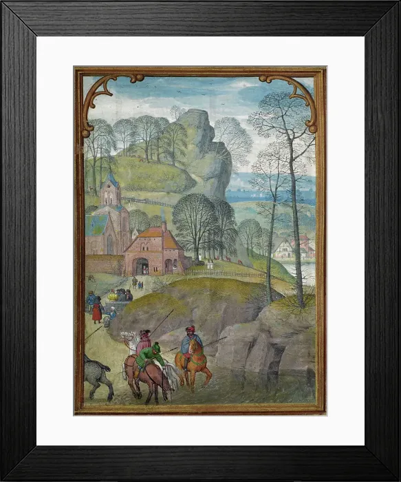 Framed Print : The Hours of Hennessy (Hours of Notre-Dame). Labors of the Months: February, c1530. Creator: Bening, Simon, (Workshop) (ca 1483-1561) Framed Print : The Hours of Hennessy (Hours of Notre-Dame). Labors of the Months: February, c1530. Creator: Bening, Simon, (Workshop) (ca 1483-1561)