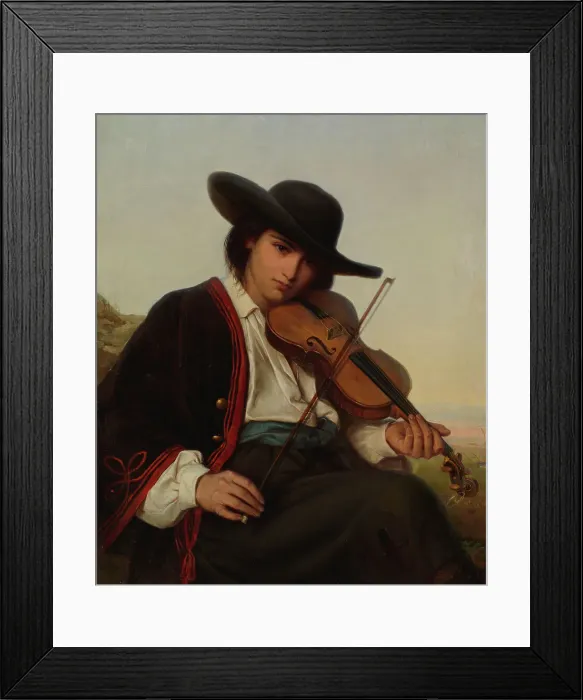 Framed Print : Bohemian Fiddler, 1864. Creator: Ida Silfverberg Framed Print : Bohemian Fiddler, 1864. Creator: Ida Silfverberg