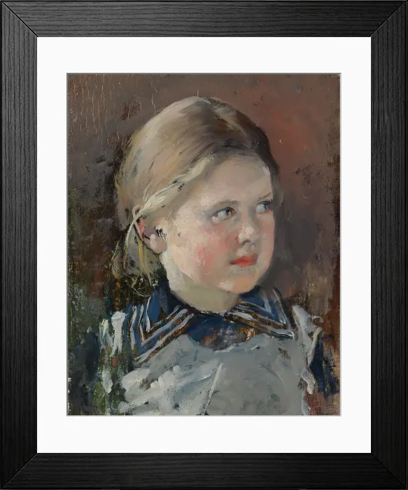 Framed Print : Head of a Girl, Study for the Family Portrait of Baron Magnus von Born, 1890. Creator: Gunnar Berndtson Framed Print : Head of a Girl, Study for the Family Portrait of Baron Magnus von Born, 1890. Creator: Gunnar Berndtson