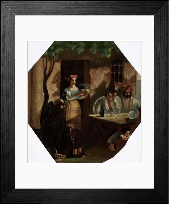 Framed Print : Italian inn, 1844-1846. Creator: Karl Anders Ekman Framed Print : Italian inn, 1844-1846. Creator: Karl Anders Ekman