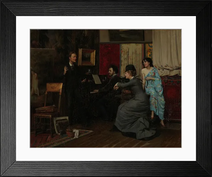Framed Print : Music in the Studio, 1878. Creator: Gunnar Berndtson Framed Print : Music in the Studio, 1878. Creator: Gunnar Berndtson