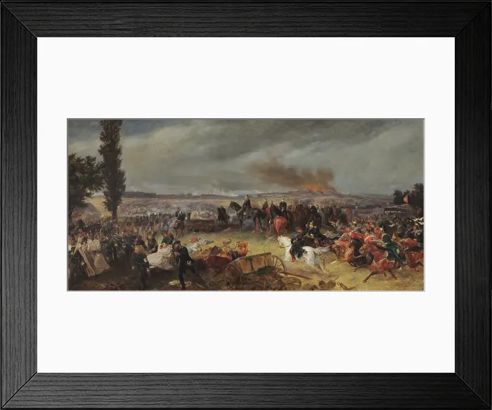 Framed Print : The Battle of Königgrätz on 3 July 1866, after 1869. Creator: Bleibtreu, Georg (1828-1892)