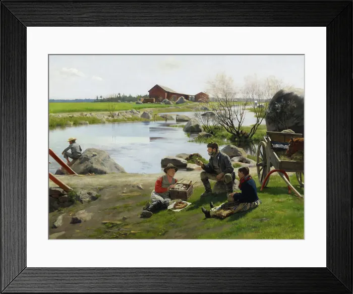 Framed Print : A Rest on the Way to the Fair, 1886. Creator: Gunnar Berndtson Framed Print : A Rest on the Way to the Fair, 1886. Creator: Gunnar Berndtson