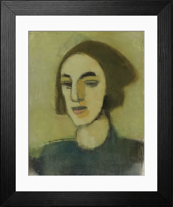 Framed Print : Girl from Loviisa, 1941-1942. Creator: Helene Schjerfbeck Framed Print : Girl from Loviisa, 1941-1942. Creator: Helene Schjerfbeck