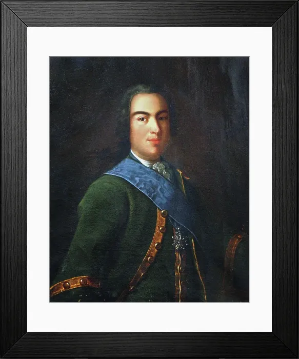 Framed Print : Portrait of Prince Ivan Alexeyevich Dolgorukov (1708-1739), Second Half of the 18th cen. Creator: Anonymous Framed Print : Portrait of Prince Ivan Alexeyevich Dolgorukov (1708-1739), Second Half of the 18th cen. Creator: Anonymous
