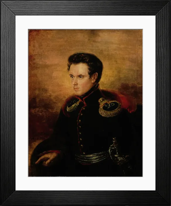 Framed Print : Sublieutenant Anton af Tengström, 1826. Creator: Gustaf Wilhelm Finnberg Framed Print : Sublieutenant Anton af Tengström, 1826. Creator: Gustaf Wilhelm Finnberg