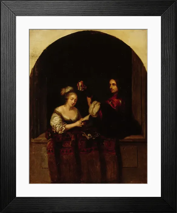 Framed Print : Woman singing and man playing the guitar, c1860-1862. Creator: Ida Silfverberg Framed Print : Woman singing and man playing the guitar, c1860-1862. Creator: Ida Silfverberg