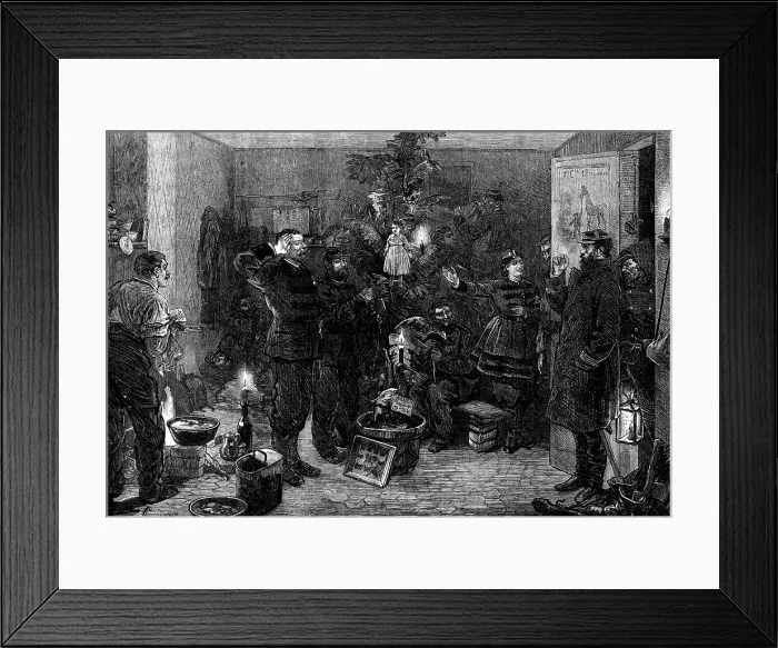 Framed Print : Christmas Eve at the Outposts, Paris, 1871. Creator: Unknown Framed Print : Christmas Eve at the Outposts, Paris, 1871. Creator: Unknown
