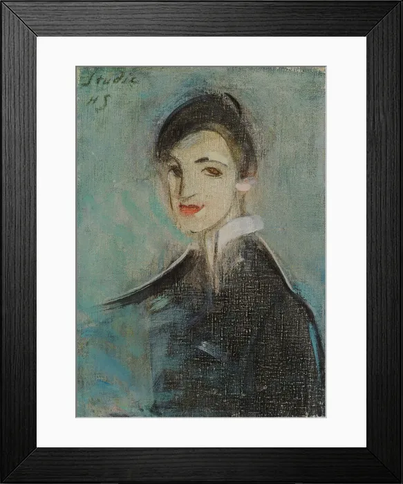 Framed Print : Singer in Black, 1916-1917. Creator: Helene Schjerfbeck Framed Print : Singer in Black, 1916-1917. Creator: Helene Schjerfbeck