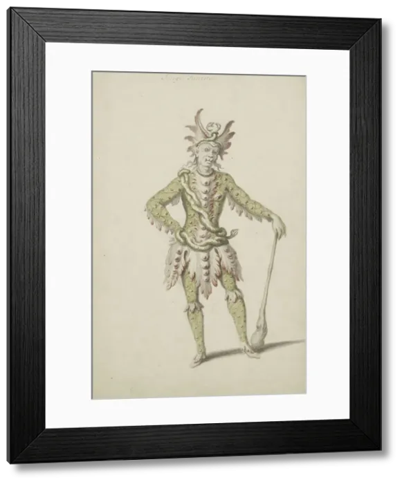 Framed Print : Costume design for the opera Atys by Jean-Baptiste Lully, c1676. Creator: Berain, Jean (c. 1640-1711) Framed Print : Costume design for the opera Atys by Jean-Baptiste Lully, c1676. Creator: Berain, Jean (c. 1640-1711)