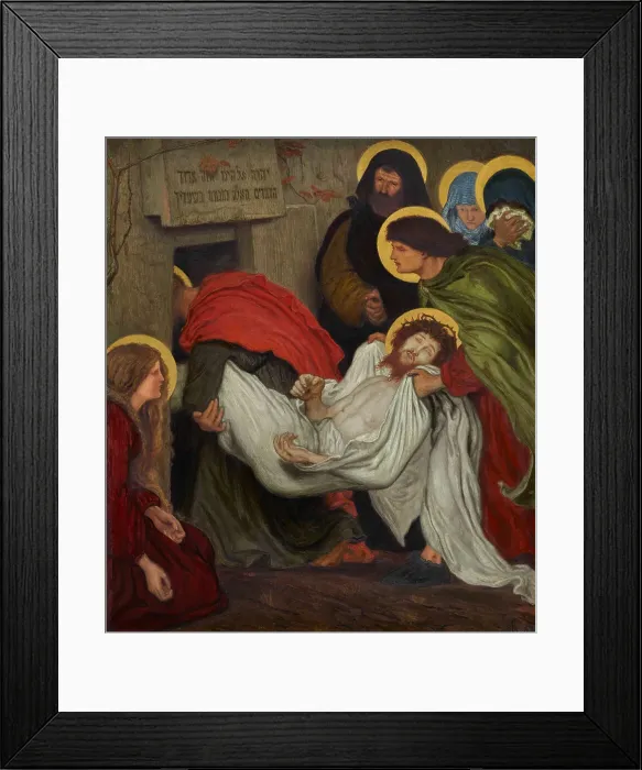 Framed Print : The Entombment, 1868. Creator: Brown, Ford Madox (1821-1893) Framed Print : The Entombment, 1868. Creator: Brown, Ford Madox (1821-1893)