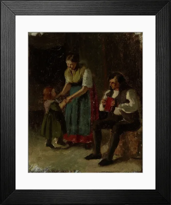 Framed Print : A mother dancing with her little girl, sketch, 1869. Creator: Karl Emanuel Jansson Framed Print : A mother dancing with her little girl, sketch, 1869. Creator: Karl Emanuel Jansson