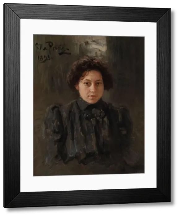 Framed Print : Portrait of the Artist's Daughter, Nadezhda (Nadya) Repina, 1898. Creator: Il'ya Repin Framed Print : Portrait of the Artist's Daughter, Nadezhda (Nadya) Repina, 1898. Creator: Il'ya Repin