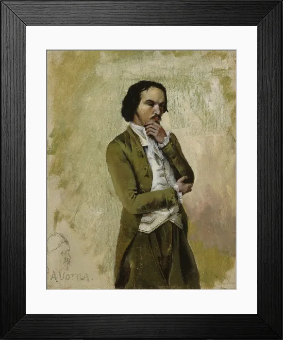Framed Print : Man Standing, 1879. Creator: Aukusti Uotila Framed Print : Man Standing, 1879. Creator: Aukusti Uotila
