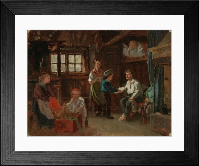 Framed Print : Sailor's Return, 1873. Creator: Karl Emanuel Jansson Framed Print : Sailor's Return, 1873. Creator: Karl Emanuel Jansson