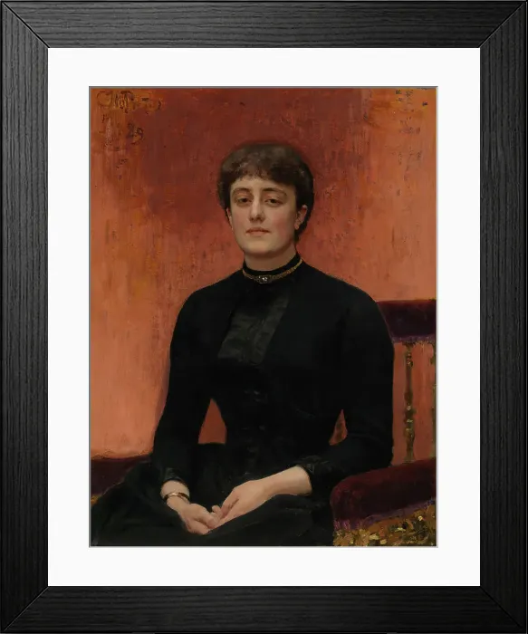 Framed Print : Portrait of the Artist Elizaveta Zvantseva, 1889. Creator: Il'ya Repin Framed Print : Portrait of the Artist Elizaveta Zvantseva, 1889. Creator: Il'ya Repin