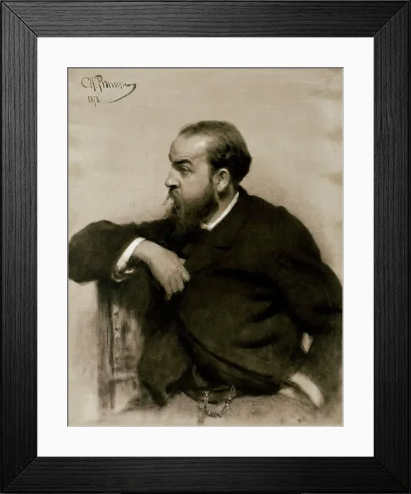 Framed Print : Portrait of the Artist Rafail S. Levitsky, 1878. Creator: Il'ya Repin Framed Print : Portrait of the Artist Rafail S. Levitsky, 1878. Creator: Il'ya Repin