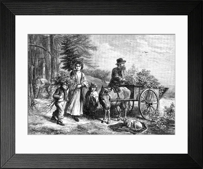 Framed Print : For the Squire's Hall, drawn by E. N. Downard, 1871. Creator: Unknown Framed Print : For the Squire's Hall, drawn by E. N. Downard, 1871. Creator: Unknown