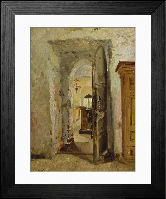 Framed Print : Sakaristo's door, 1871. Creator: Karl Emanuel Jansson Framed Print : Sakaristo's door, 1871. Creator: Karl Emanuel Jansson
