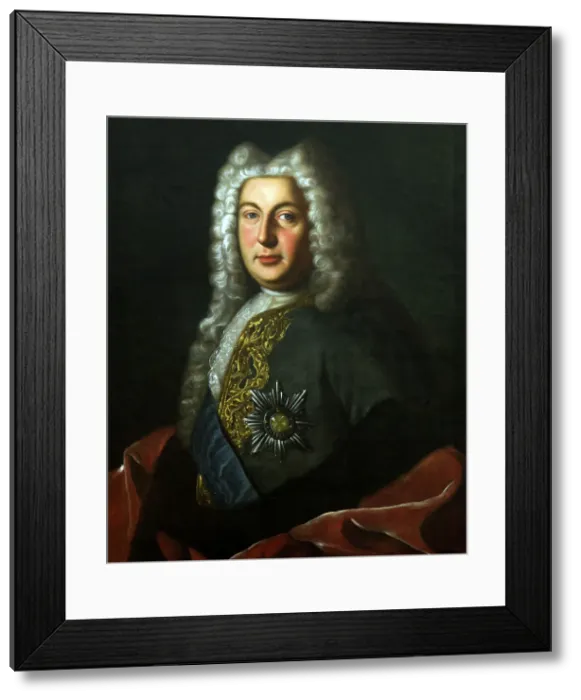 Framed Print : Portrait of Count Heinrich Johann Friedrich (Andrei) Ostermann (1687-1747), 2nd Half of 18th cen. Creator: Anonymous Framed Print : Portrait of Count Heinrich Johann Friedrich (Andrei) Ostermann (1687-1747), 2nd Half of 18th cen. Creator: Anonymous