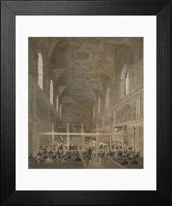 Framed Print : The Sistine Chapel in the Vatican, c 1868. Creator: Benoist, Philippe (1813-1896) Framed Print : The Sistine Chapel in the Vatican, c 1868. Creator: Benoist, Philippe (1813-1896)