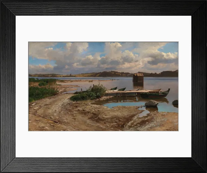 Framed Print : Landscape from Prien, 1870. Creator: Hjalmar Munsterhjelm Framed Print : Landscape from Prien, 1870. Creator: Hjalmar Munsterhjelm