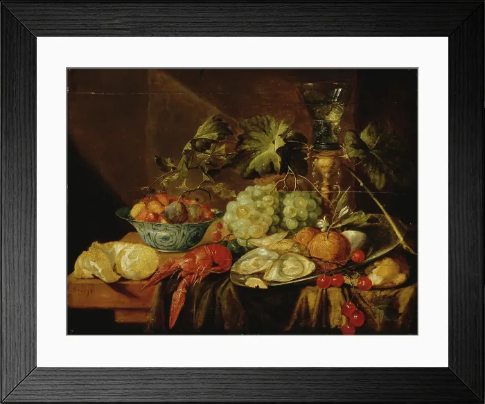 Framed Print : Still Life, 1640-1684. Creator: Jan van den Hecke the elder Framed Print : Still Life, 1640-1684. Creator: Jan van den Hecke the elder