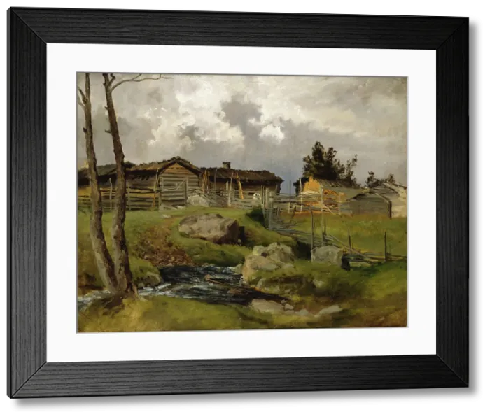 Framed Print : Before the Thunderstorm, 1870-1879. Creator: Hjalmar Munsterhjelm Framed Print : Before the Thunderstorm, 1870-1879. Creator: Hjalmar Munsterhjelm