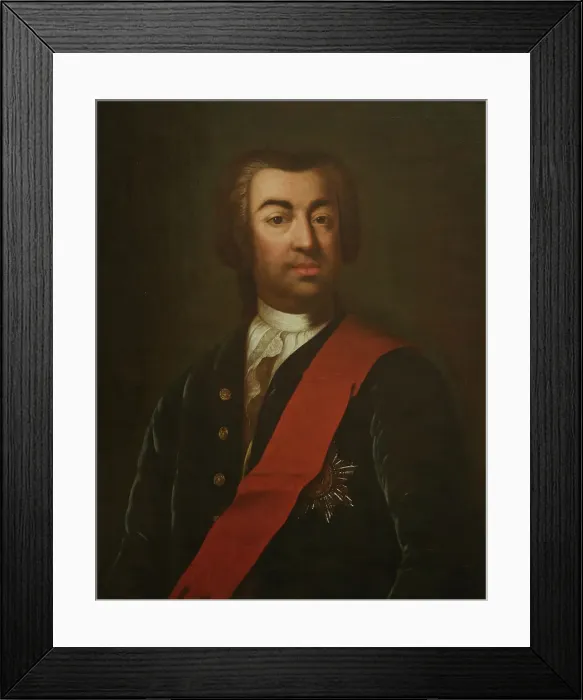 Framed Print : Portrait of Prince Alexander Grigoryevich Stroganov (1698-1754), Second Half of the 18th cen. Creator: Anonymous Framed Print : Portrait of Prince Alexander Grigoryevich Stroganov (1698-1754), Second Half of the 18th cen. Creator: Anonymous