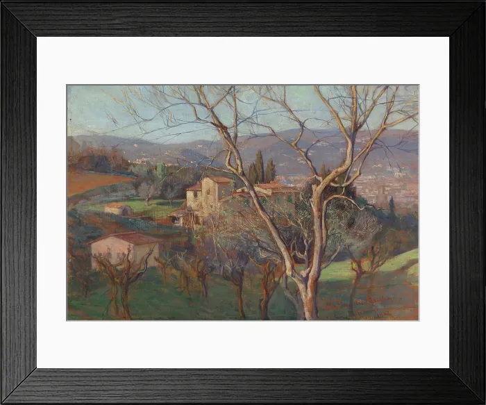 Framed Print : Countryside near Florence, 1902. Creator: Elin Danielson-Gambogi Framed Print : Countryside near Florence, 1902. Creator: Elin Danielson-Gambogi