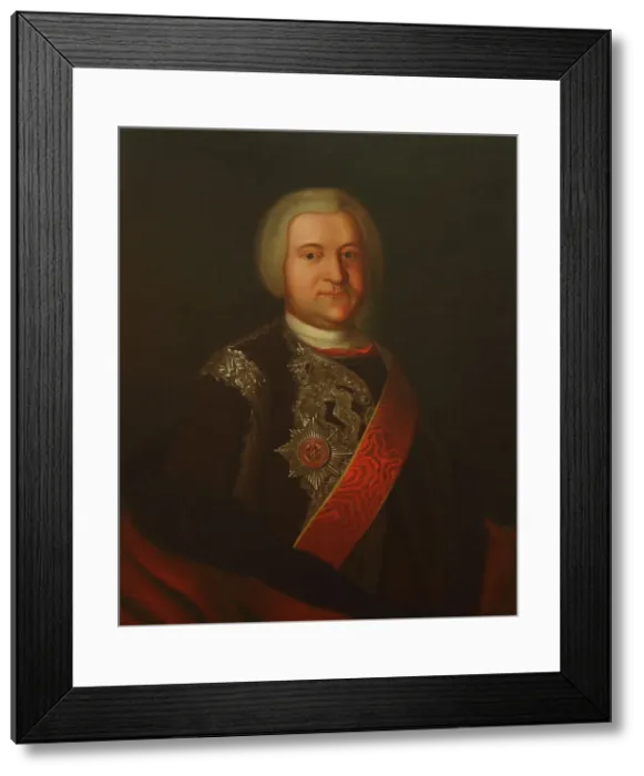 Framed Print : Portrait of Fyodor Abrahamovich Lopukhin (1697-1757), Second Half of the 18th cen. Creator: Anonymous Framed Print : Portrait of Fyodor Abrahamovich Lopukhin (1697-1757), Second Half of the 18th cen. Creator: Anonymous