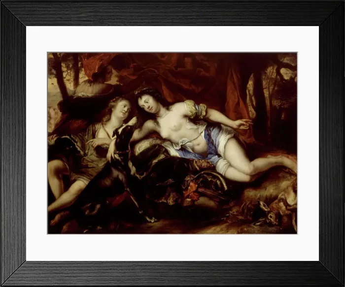 Framed Print : Diana with Her Companions, 1643-1678. Creator: Jurgen Ovens Framed Print : Diana with Her Companions, 1643-1678. Creator: Jurgen Ovens
