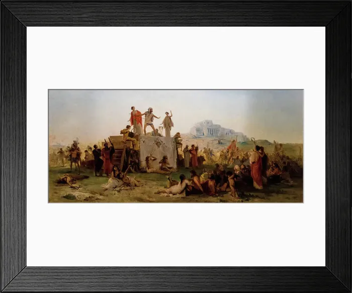 Framed Print : The Atellan Farce, Second Half of the 19th cen. Creator: Bertini, Giuseppe (1825-1898) Framed Print : The Atellan Farce, Second Half of the 19th cen. Creator: Bertini, Giuseppe (1825-1898)