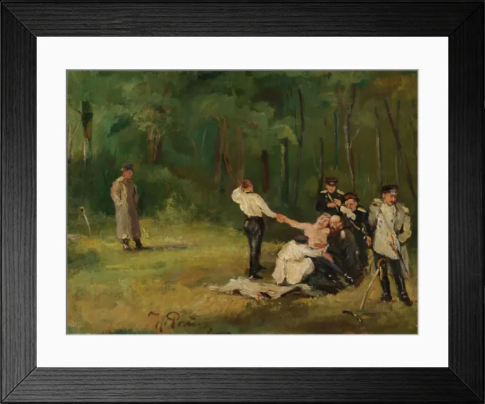 Framed Print : Duel, study, 1896. Creator: Il'ya Repin Framed Print : Duel, study, 1896. Creator: Il'ya Repin