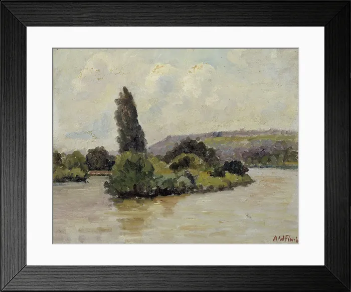Framed Print : Seine, 1926. Creator: Alfred William Finch Framed Print : Seine, 1926. Creator: Alfred William Finch