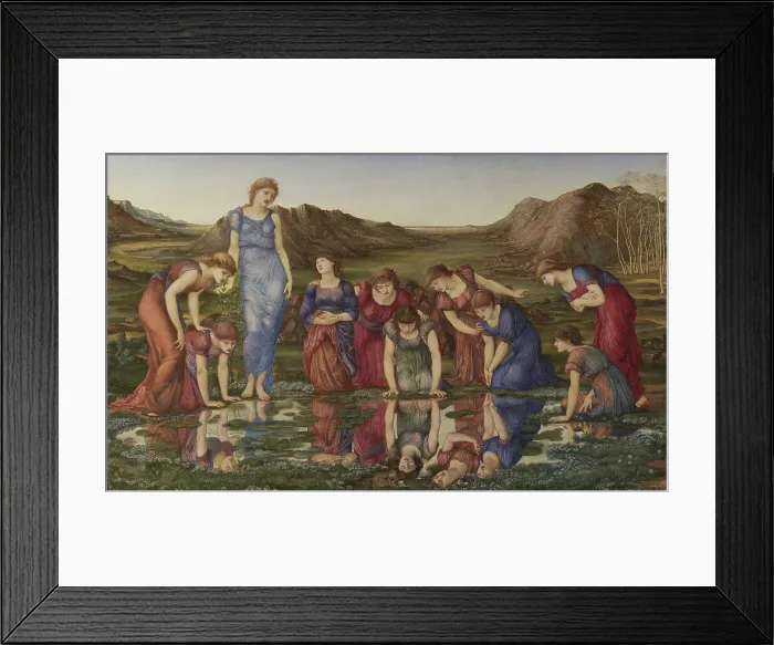 Framed Print : The Mirror of Venus, 1877. Creator: Burne-Jones, Sir Edward Coley (1833-1898) Framed Print : The Mirror of Venus, 1877. Creator: Burne-Jones, Sir Edward Coley (1833-1898)