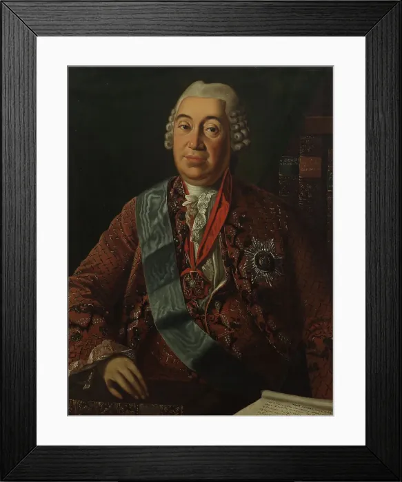 Framed Print : Portrait of Prince Yakov Petrovich Shakhovskoy (1705-1777), Second Half of the 18th cen. Creator: Anonymous Framed Print : Portrait of Prince Yakov Petrovich Shakhovskoy (1705-1777), Second Half of the 18th cen. Creator: Anonymous