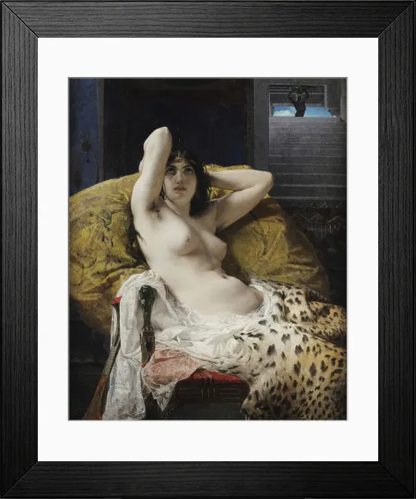 Framed Print : Cleopatra, 1865. Creator: Bianchi, Mosè (1840-1904) Framed Print : Cleopatra, 1865. Creator: Bianchi, Mosè (1840-1904)
