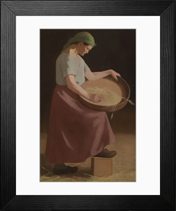 Framed Print : Sifting Grain, 1908. Creator: Juho Rissanen Framed Print : Sifting Grain, 1908. Creator: Juho Rissanen