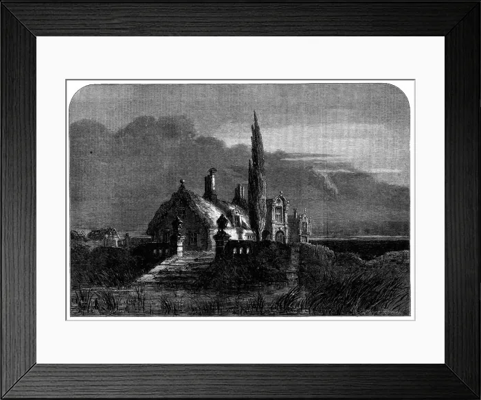 Framed Print : The Moated Grange, drawn by S. Read, 1871. Creator: J. Paterson Framed Print : The Moated Grange, drawn by S. Read, 1871. Creator: J. Paterson