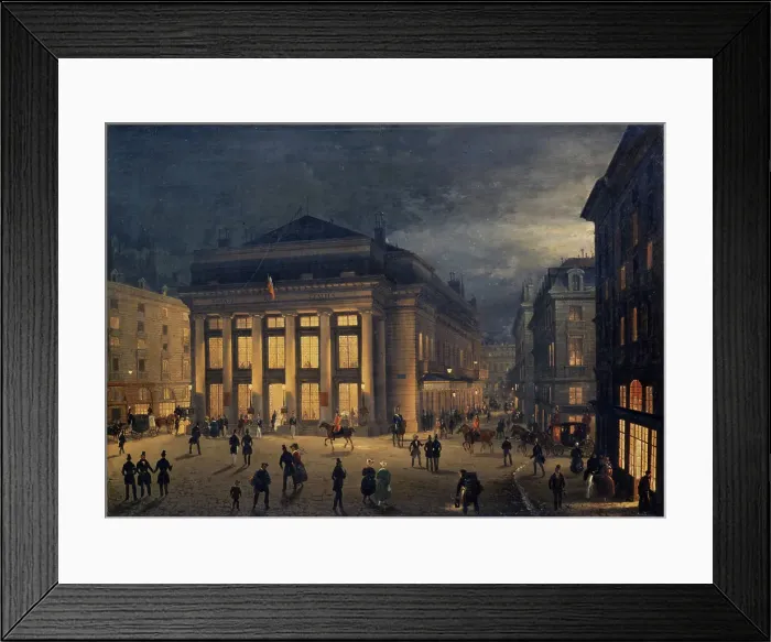 Framed Print : Théâtre Royal Italien, First half of the 19th cent.. Creator: Caffi, Ippolito (1814-1866) Framed Print : Théâtre Royal Italien, First half of the 19th cent.. Creator: Caffi, Ippolito (1814-1866)