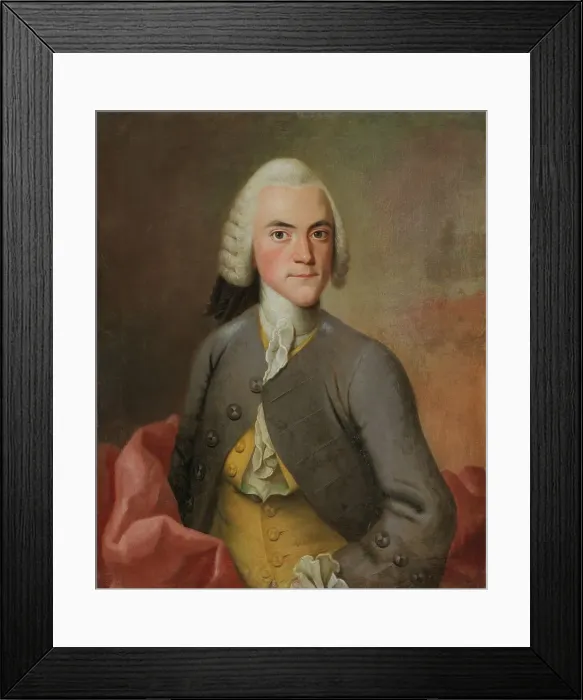 Framed Print : Land judge, later state councillor Jorgen Wichmand, 1749. Creator: Isak Wacklin Framed Print : Land judge, later state councillor Jorgen Wichmand, 1749. Creator: Isak Wacklin